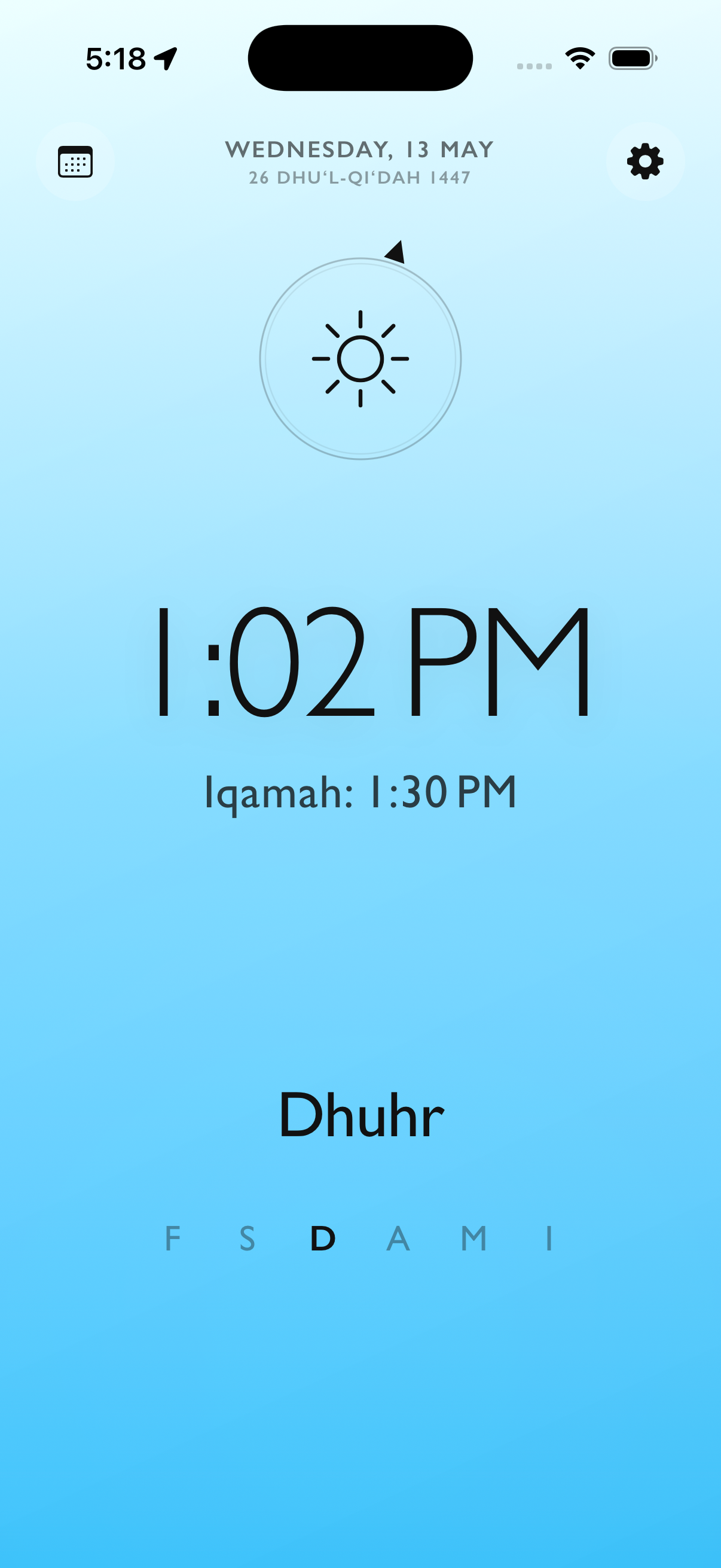 Masjidly home screen